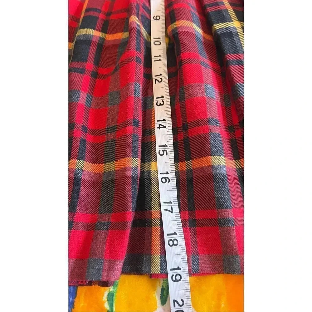Vintage Pasta Women’s Size 12 medium Red Buffalo Plaid School Girl Mini Skirt Bu - Picture 7 of 9